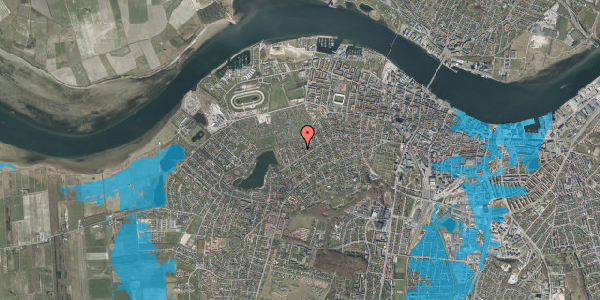 Oversvømmelsesrisiko fra vandløb på Anne Maries Vej 9, 9000 Aalborg