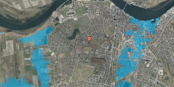 Oversvømmelsesrisiko fra vandløb på Bakkevænget 12, 9000 Aalborg