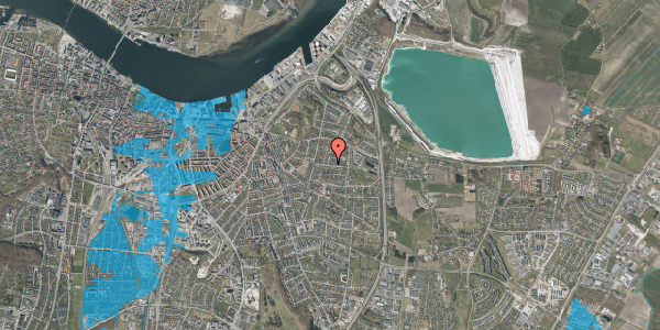 Oversvømmelsesrisiko fra vandløb på Birkevej 15, 9000 Aalborg