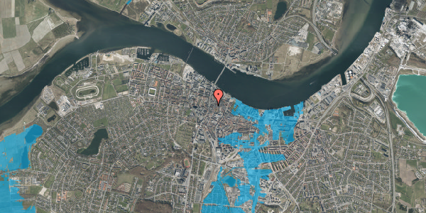 Oversvømmelsesrisiko fra vandløb på Bispensgade 27A, 1. tv, 9000 Aalborg