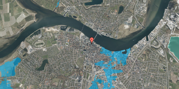 Oversvømmelsesrisiko fra vandløb på Borgergade 22, 1. tv, 9000 Aalborg