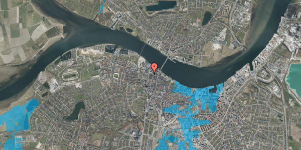 Oversvømmelsesrisiko fra vandløb på Borgergade 32B, 1. 3, 9000 Aalborg