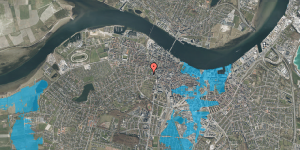 Oversvømmelsesrisiko fra vandløb på Borgmestervænget 10, 1. tv, 9000 Aalborg