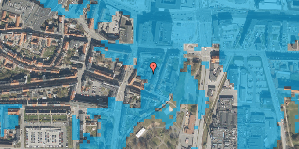 Oversvømmelsesrisiko fra vandløb på Brettevillesgade 14B, 9000 Aalborg