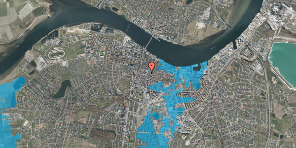 Oversvømmelsesrisiko fra vandløb på Budolfi Plads 9, st. mf, 9000 Aalborg