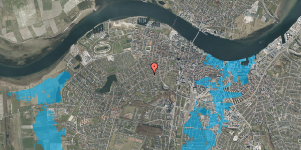 Oversvømmelsesrisiko fra vandløb på Bøge Alle 3, st. , 9000 Aalborg