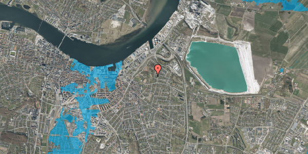 Oversvømmelsesrisiko fra vandløb på Carl Blochs Vej 11, 9000 Aalborg