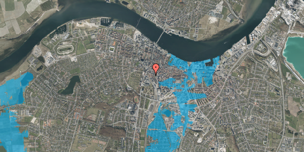 Oversvømmelsesrisiko fra vandløb på Christiansgade 8, st. tv, 9000 Aalborg