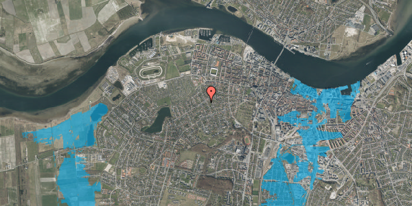Oversvømmelsesrisiko fra vandløb på Constancevej 13, 9000 Aalborg