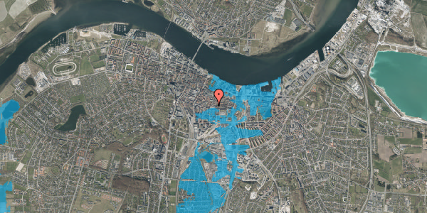 Oversvømmelsesrisiko fra vandløb på Danmarksgade 43, 2. tv, 9000 Aalborg