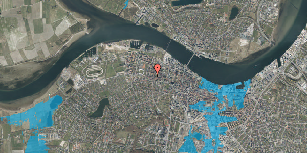 Oversvømmelsesrisiko fra vandløb på Dannebrogsgade 11, 1. th, 9000 Aalborg