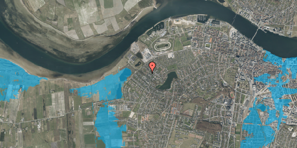 Oversvømmelsesrisiko fra vandløb på Deltavej 1, 9000 Aalborg