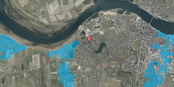 Oversvømmelsesrisiko fra vandløb på Deltavej 30, 9000 Aalborg
