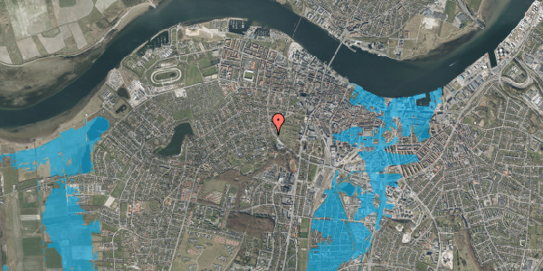 Oversvømmelsesrisiko fra vandløb på Duebrødrevej 21, 9000 Aalborg