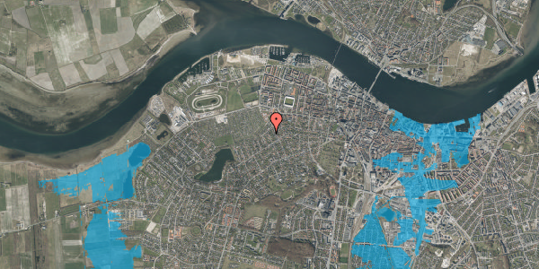 Oversvømmelsesrisiko fra vandløb på Elisabethsvej 8, 9000 Aalborg