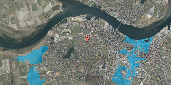 Oversvømmelsesrisiko fra vandløb på Elisabethsvej 10, 9000 Aalborg