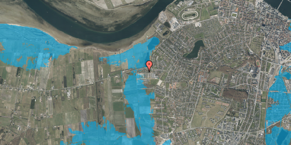 Oversvømmelsesrisiko fra vandløb på Ferskenvej 42, 9000 Aalborg