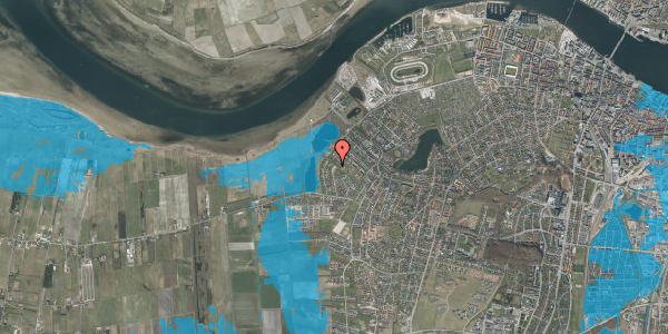 Oversvømmelsesrisiko fra vandløb på Filippavej 55, 9000 Aalborg