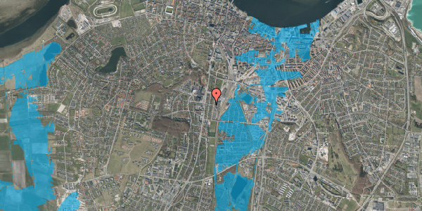 Oversvømmelsesrisiko fra vandløb på Finsensvej 10, 9000 Aalborg