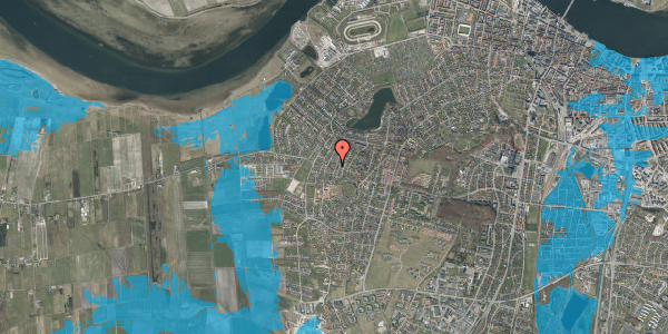 Oversvømmelsesrisiko fra vandløb på Geskevej 30, 9000 Aalborg