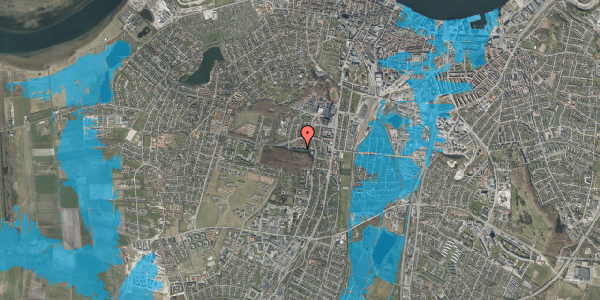 Oversvømmelsesrisiko fra vandløb på Granlien 57, 1. mf, 9000 Aalborg