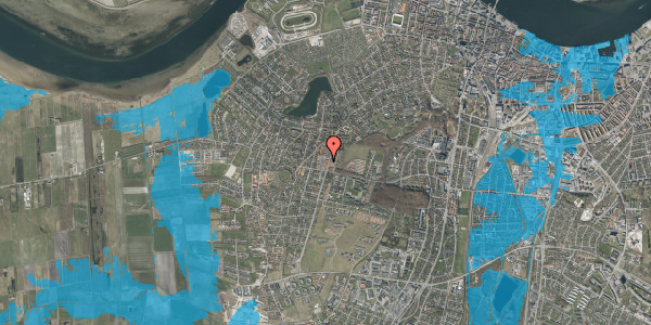 Oversvømmelsesrisiko fra vandløb på Hasseris Bymidte 7, 9000 Aalborg