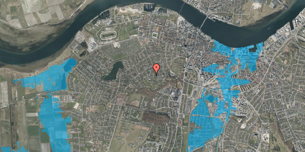 Oversvømmelsesrisiko fra vandløb på Hasserishøj 6, 9000 Aalborg