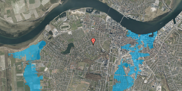 Oversvømmelsesrisiko fra vandløb på Hasserisvej 116, st. tv, 9000 Aalborg