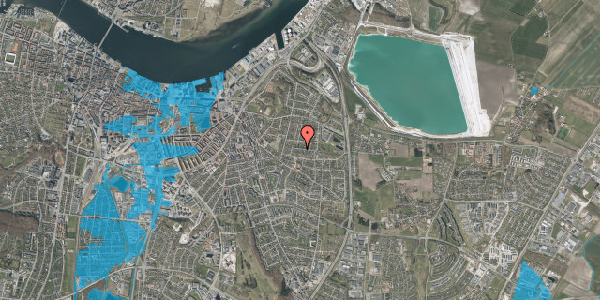 Oversvømmelsesrisiko fra vandløb på Heibergsvej 8, 9000 Aalborg