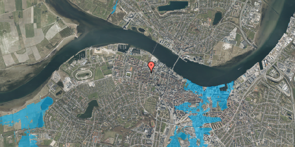 Oversvømmelsesrisiko fra vandløb på Helgolandsgade 8, 2. tv, 9000 Aalborg