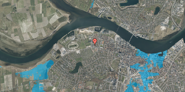 Oversvømmelsesrisiko fra vandløb på Henning Smiths Vej 7, st. 2, 9000 Aalborg