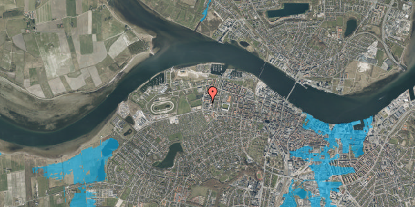 Oversvømmelsesrisiko fra vandløb på Henning Smiths Vej 15E, 1. 2, 9000 Aalborg