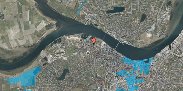 Oversvømmelsesrisiko fra vandløb på Herluf Trolles Gade 5, 2. th, 9000 Aalborg