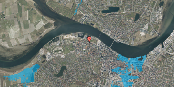 Oversvømmelsesrisiko fra vandløb på Herluf Trolles Gade 11, 1. th, 9000 Aalborg