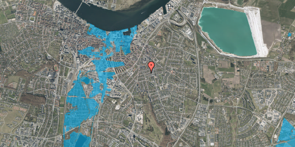 Oversvømmelsesrisiko fra vandløb på Herskindsgade 13, 9000 Aalborg