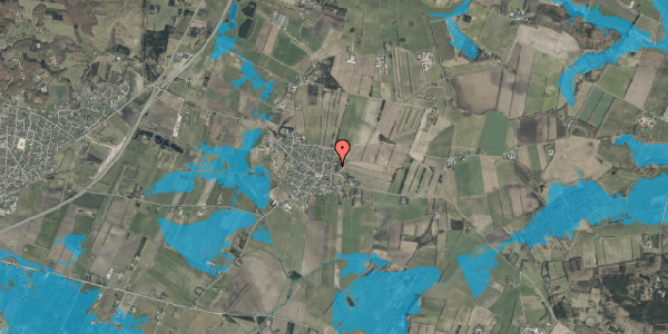 Oversvømmelsesrisiko fra vandløb på Horsens Kirkevej 10, 9310 Vodskov