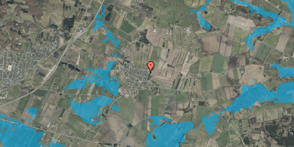 Oversvømmelsesrisiko fra vandløb på Horsens Kirkevej 17, 9310 Vodskov