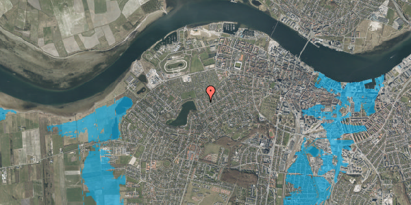 Oversvømmelsesrisiko fra vandløb på Ingridsvej 13, 9000 Aalborg