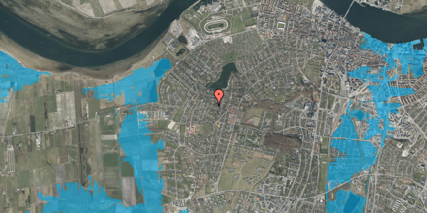 Oversvømmelsesrisiko fra vandløb på Jeppevej 1, 9000 Aalborg