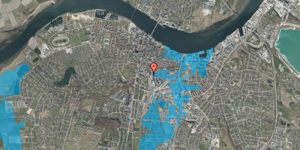 Oversvømmelsesrisiko fra vandløb på John F. Kennedys Plads 4, 1. tv, 9000 Aalborg