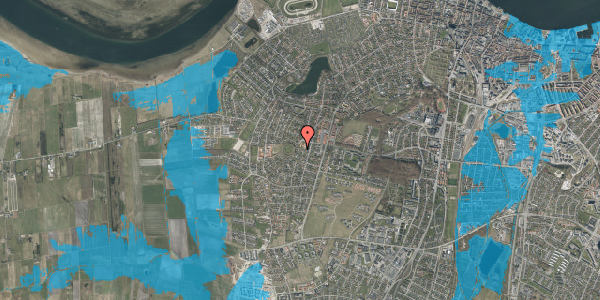 Oversvømmelsesrisiko fra vandløb på Kandestøbervej 1, 9000 Aalborg