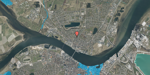 Oversvømmelsesrisiko fra vandløb på Kapelvej 13, 9400 Nørresundby