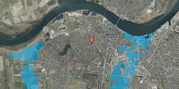 Oversvømmelsesrisiko fra vandløb på Kastanievej 7, 9000 Aalborg