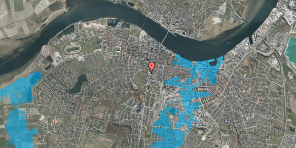 Oversvømmelsesrisiko fra vandløb på Kirkegårdsgade 3, 9000 Aalborg