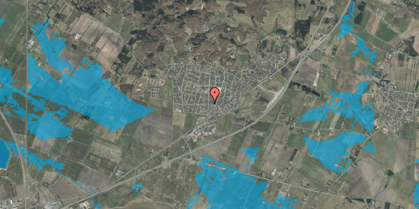 Oversvømmelsesrisiko fra vandløb på Vodskov Kirkevej 14, 9310 Vodskov