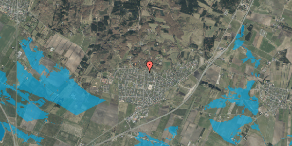 Oversvømmelsesrisiko fra vandløb på Vodskov Kirkevej 66, 9310 Vodskov