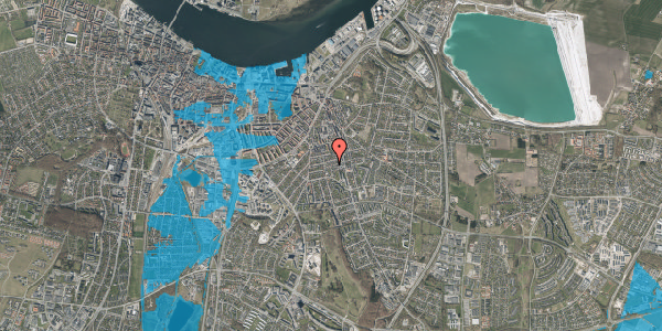 Oversvømmelsesrisiko fra vandløb på Kjeldgårdsgade 18, 9000 Aalborg