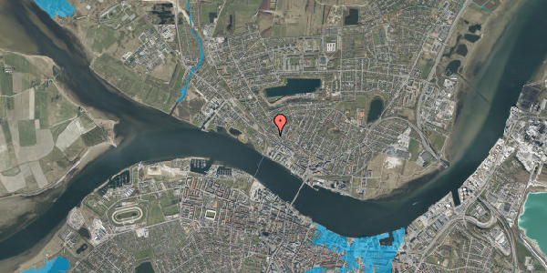 Oversvømmelsesrisiko fra vandløb på Kjeldsgade 1, 9400 Nørresundby