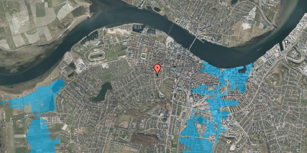 Oversvømmelsesrisiko fra vandløb på Kong Christians Alle 18, 9000 Aalborg