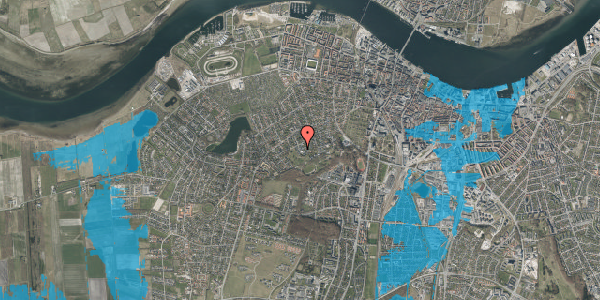 Oversvømmelsesrisiko fra vandløb på Kong Georgs Vej 17, 9000 Aalborg